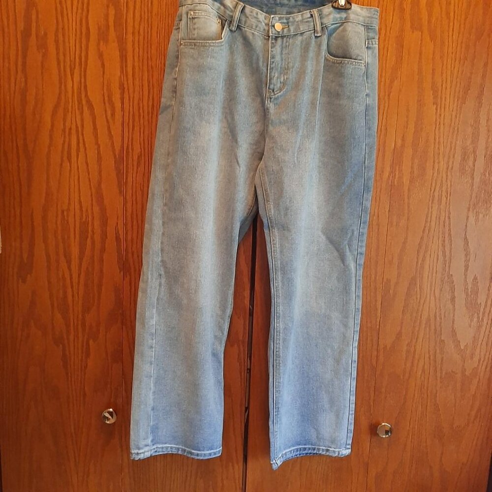 NEW! Doslavida Men Straight Leg Jean Relax Fit Baay HipHop Loose Denim 5 Pockets